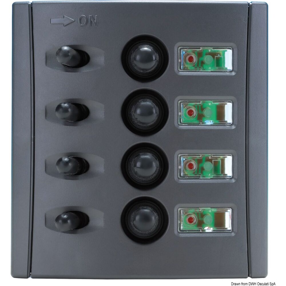Electric panel w/automatic fuses and double LED