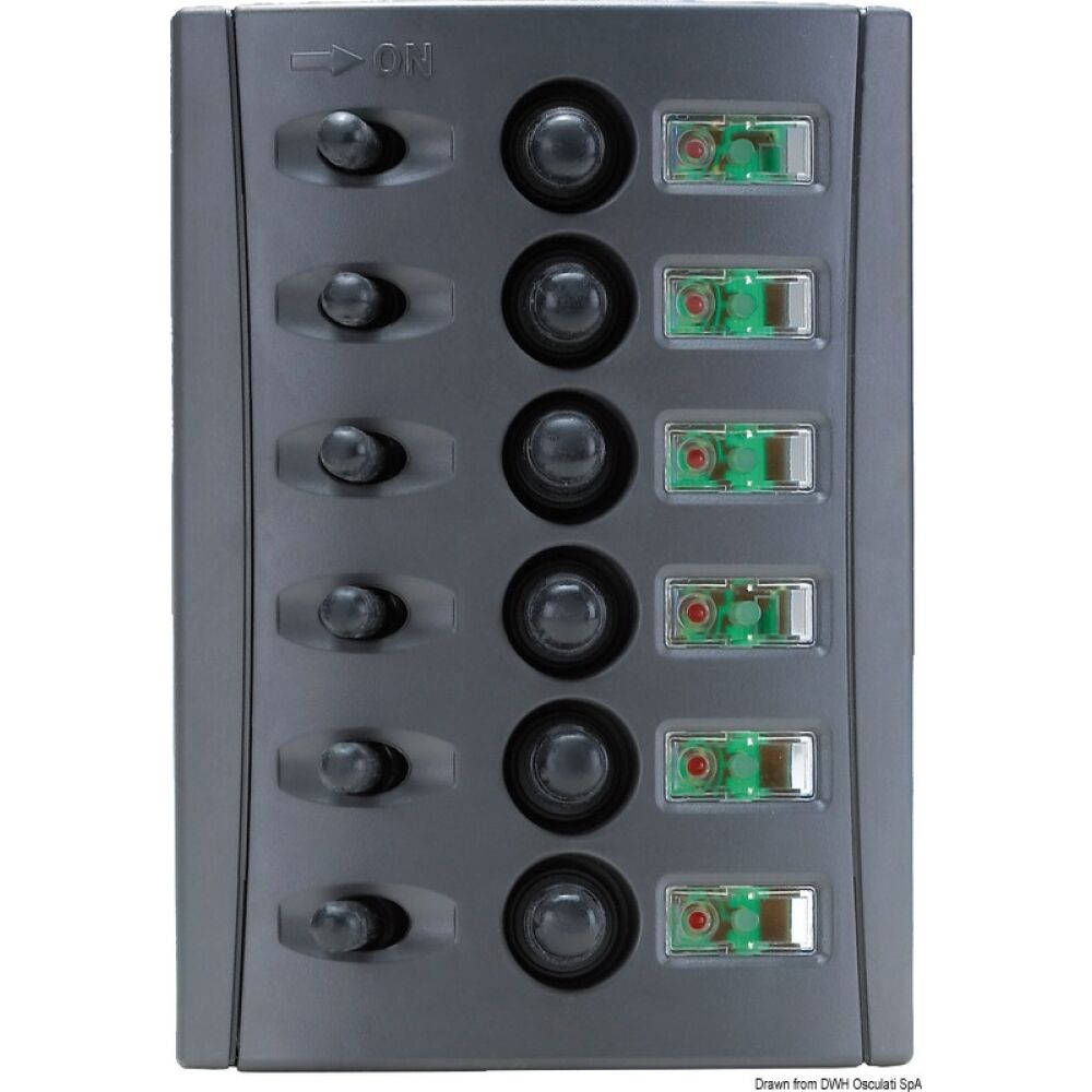 Electric panel w/automatic fuses and double LED