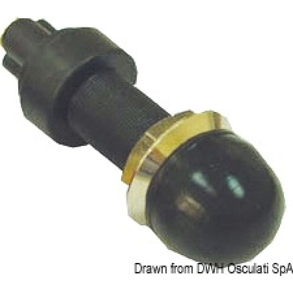 Watertight brass push button black