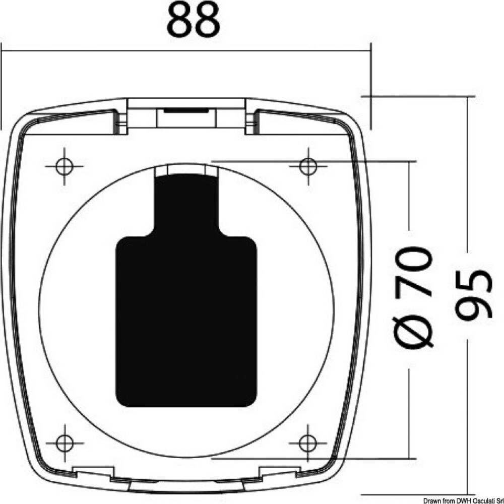 Box e coperchio New Edge foro trasversale