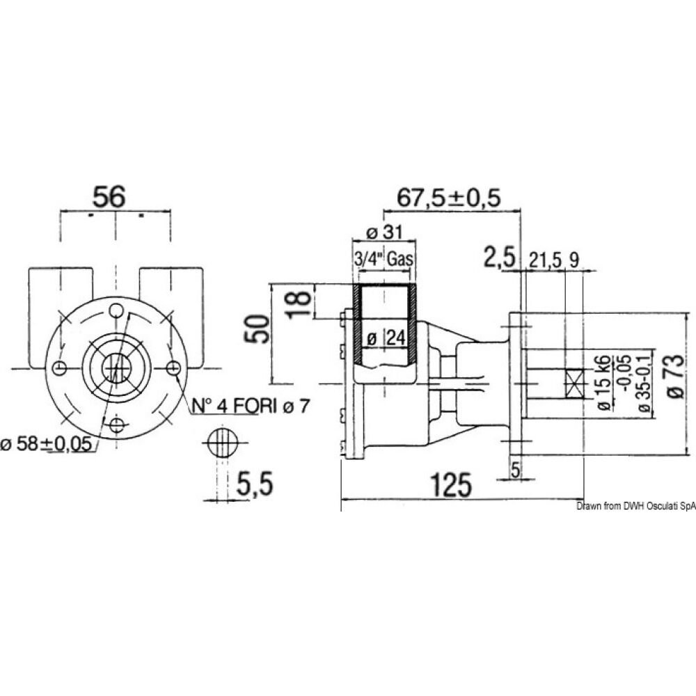 Pompa Nauco FPR 043 flangiata