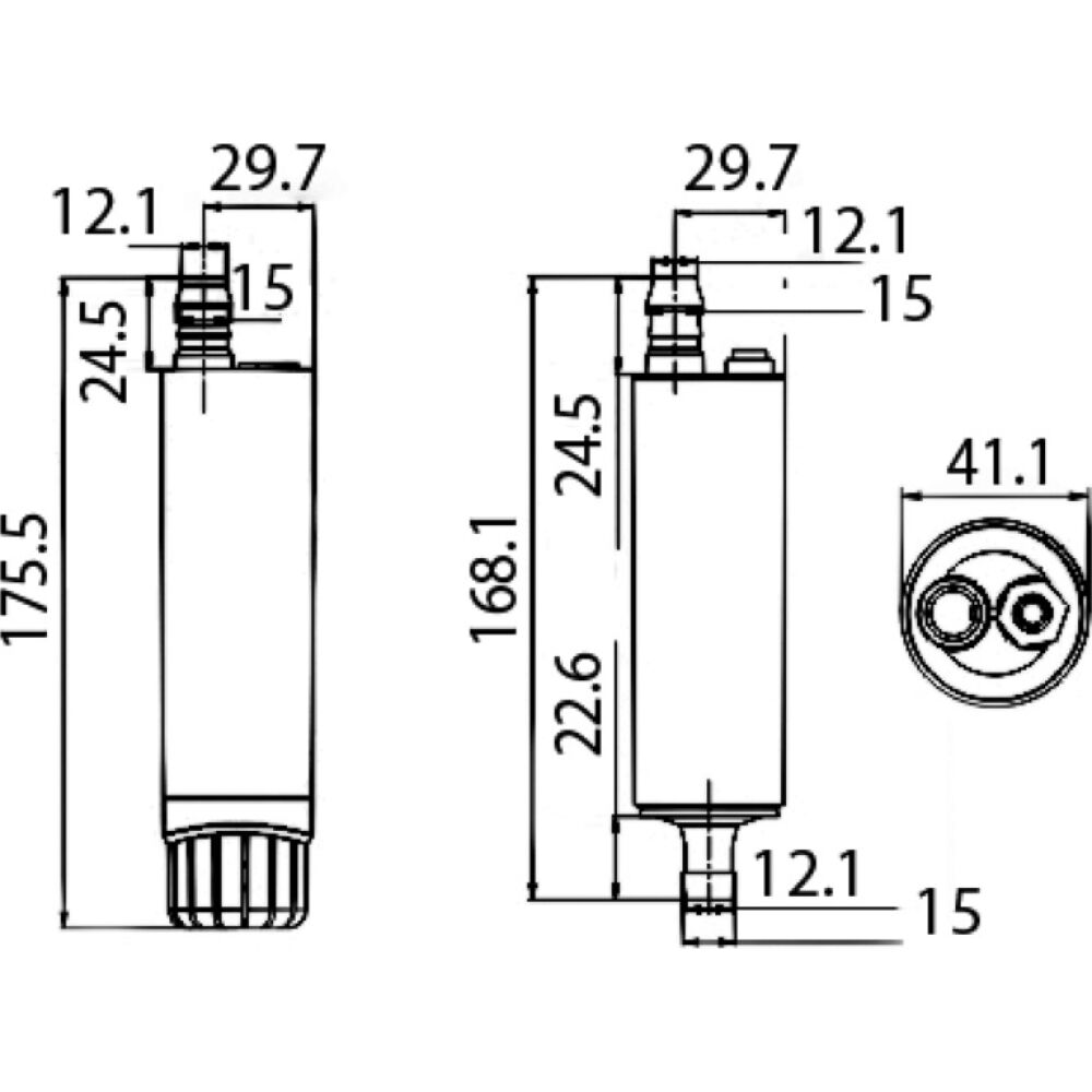 Submersible centrifugal pump 12V - 18l/min