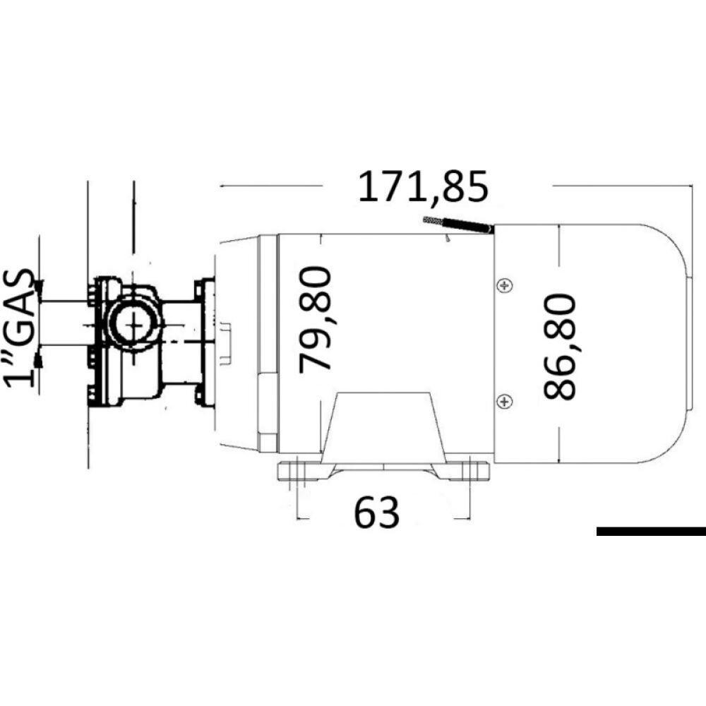 Self-priming bilge pump 24 V 80 l/m