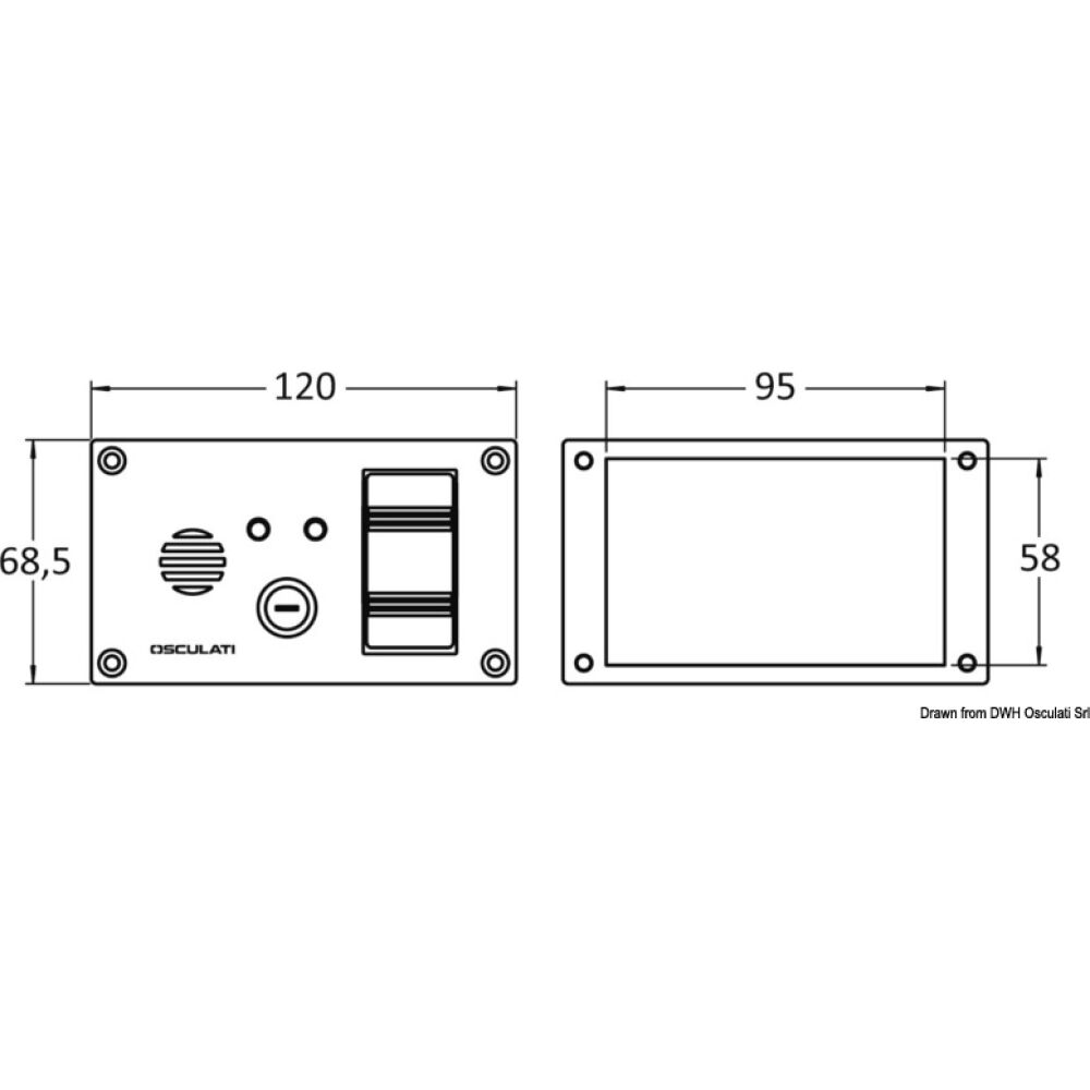 Pannello di controllo ON-OFF-ON