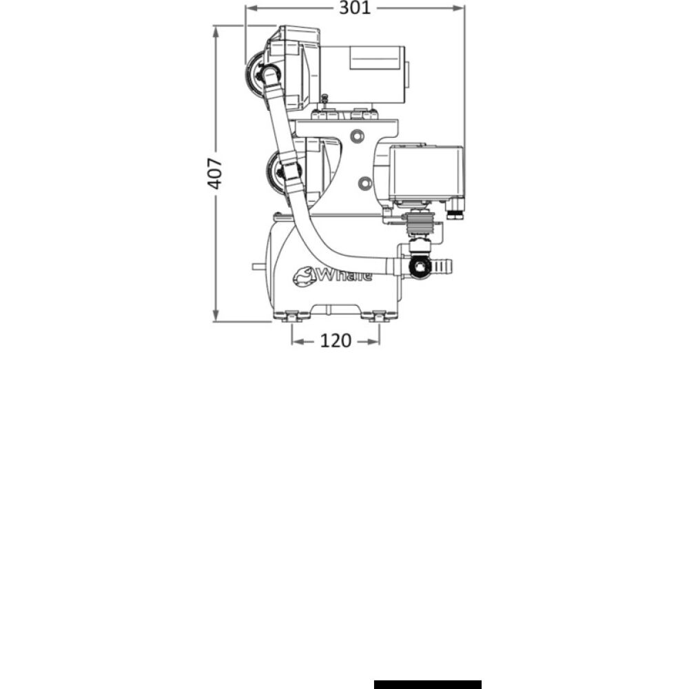 WHALE high-flow rate fresh water pump 12 V