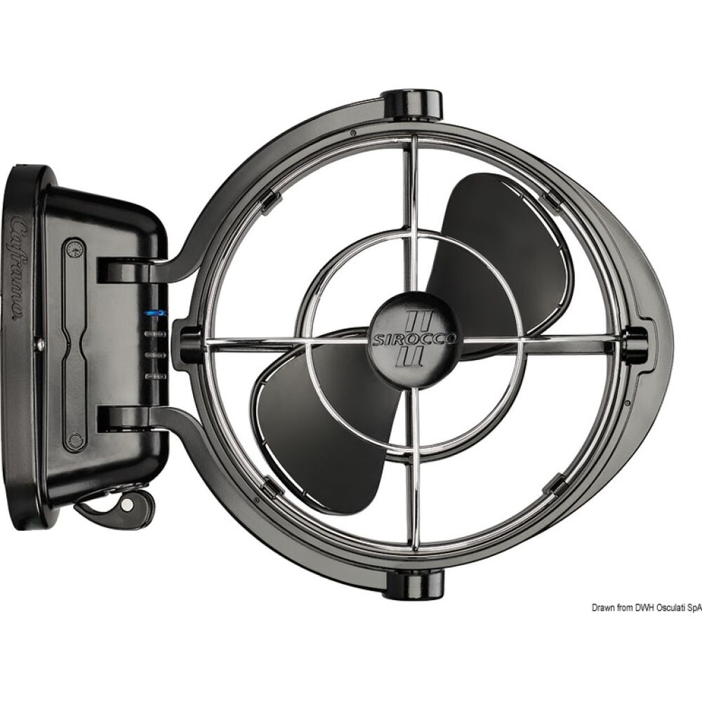 Ventilatore Caframo mod. Sirocco II nero 12/24V