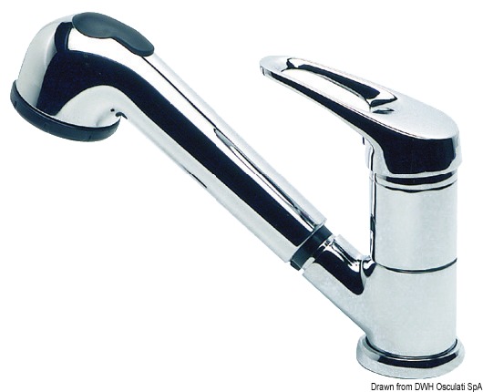 Olivia single-control mixer + removable shower