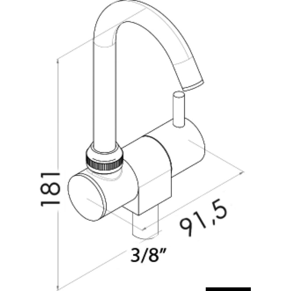 Rubinetto ruotante Slim acqua fredda