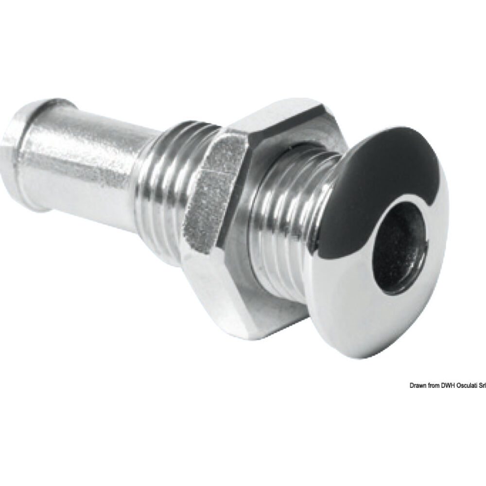 Mini scarico inox bombato 1/4"