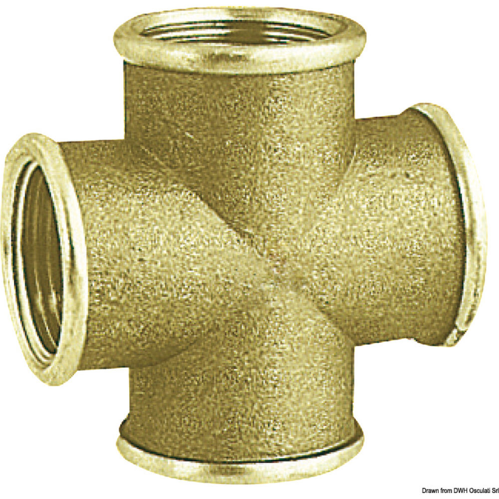 Raccordo croce ottone femmina 3/8"
