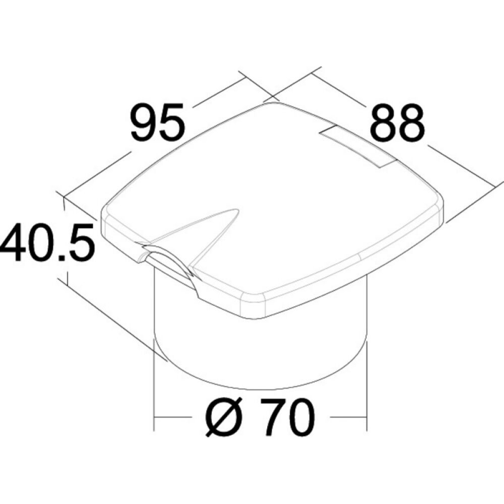 Chromed brass tap w/ mixer New Edge housing