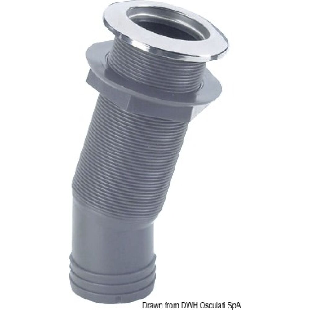 Scarico testa inox 15° 38 mm x 2" 1/4