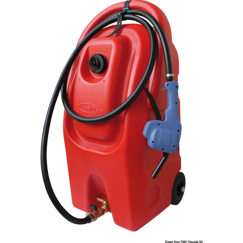 Tanica per benzina con ruote 59 lt omologato UN