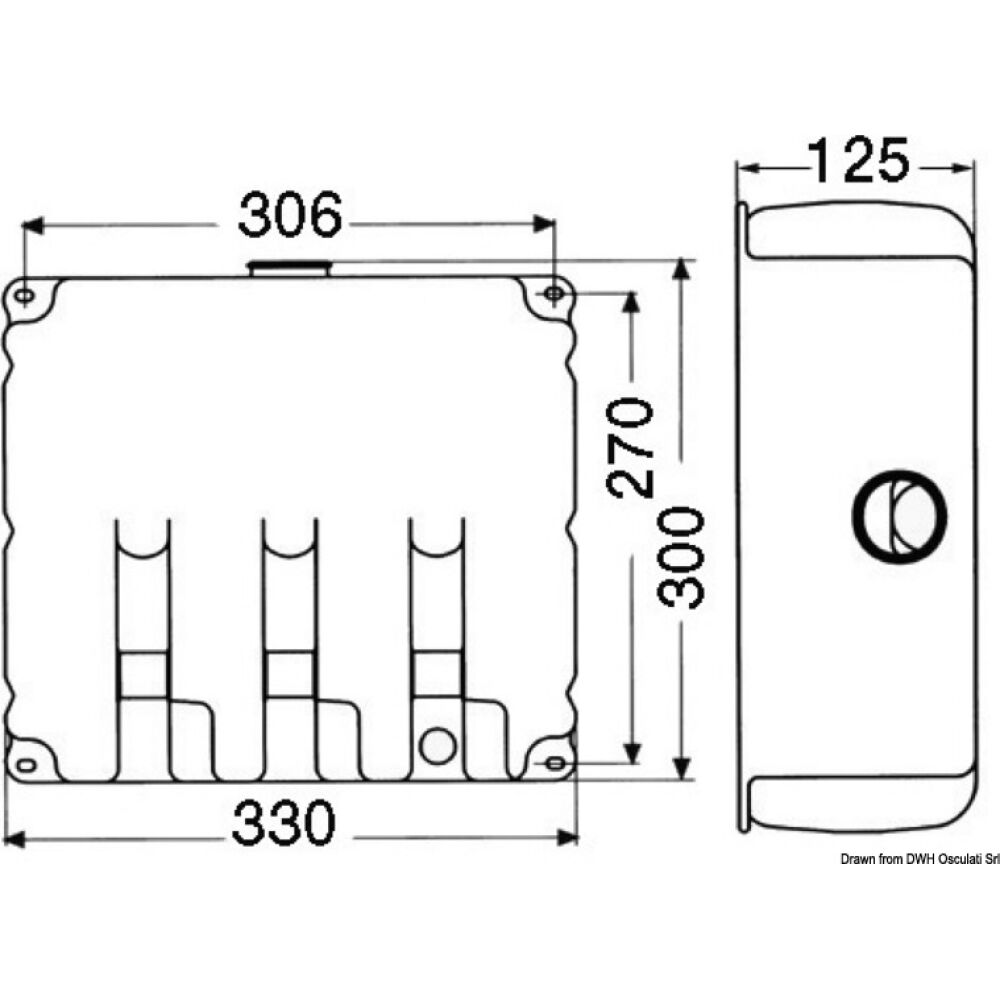 Lavavetri 9,7 l 3 pompe 24 V