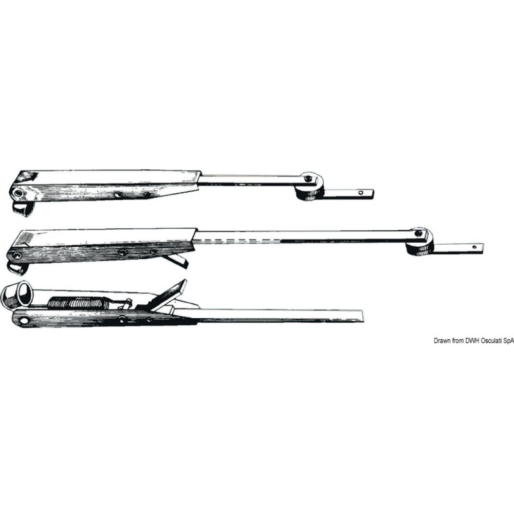 Braccio tergicristallo regolabile 265/335 mm