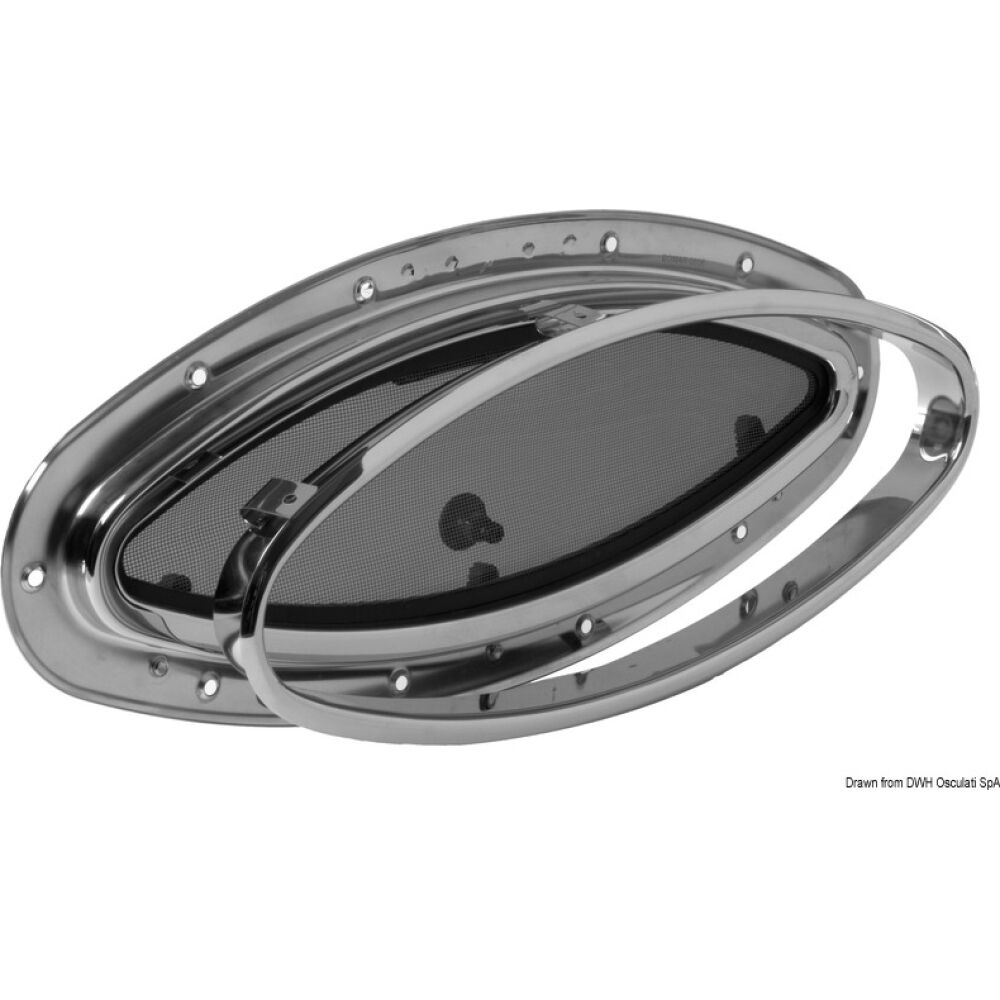 Oblò inox ellittico mm 510x250