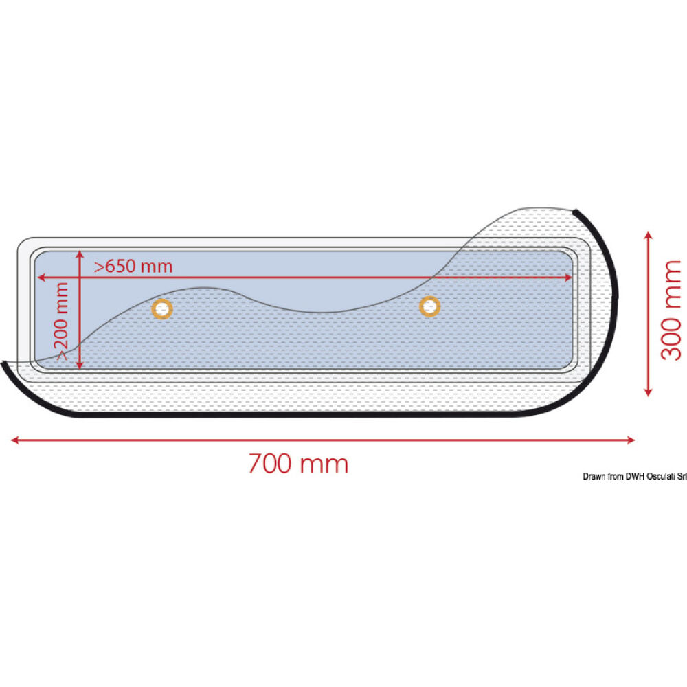 Zanzariera 700 x 300 mm