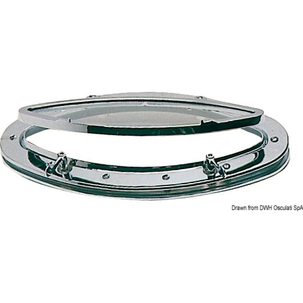 Oblò ellittico ottone cromato 240 x 510 mm