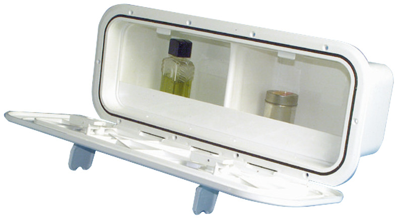 Tasca laterale portaoggetti con vano aperto