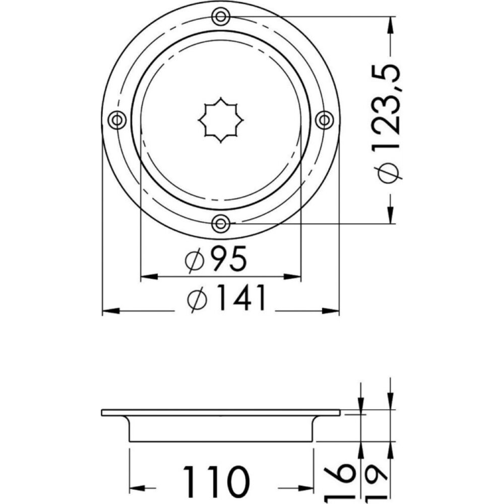 Botola ispezione AISI 316 passaggio 95 mm