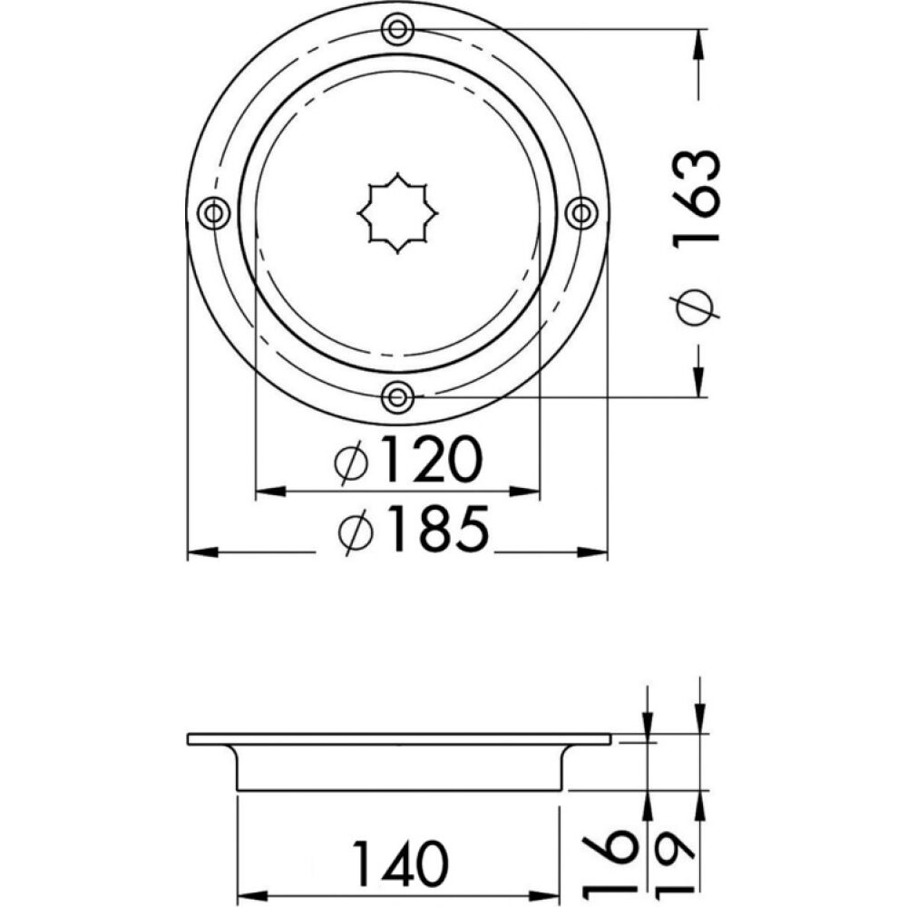 Botola ispezione AISI 316 passaggio 120 mm
