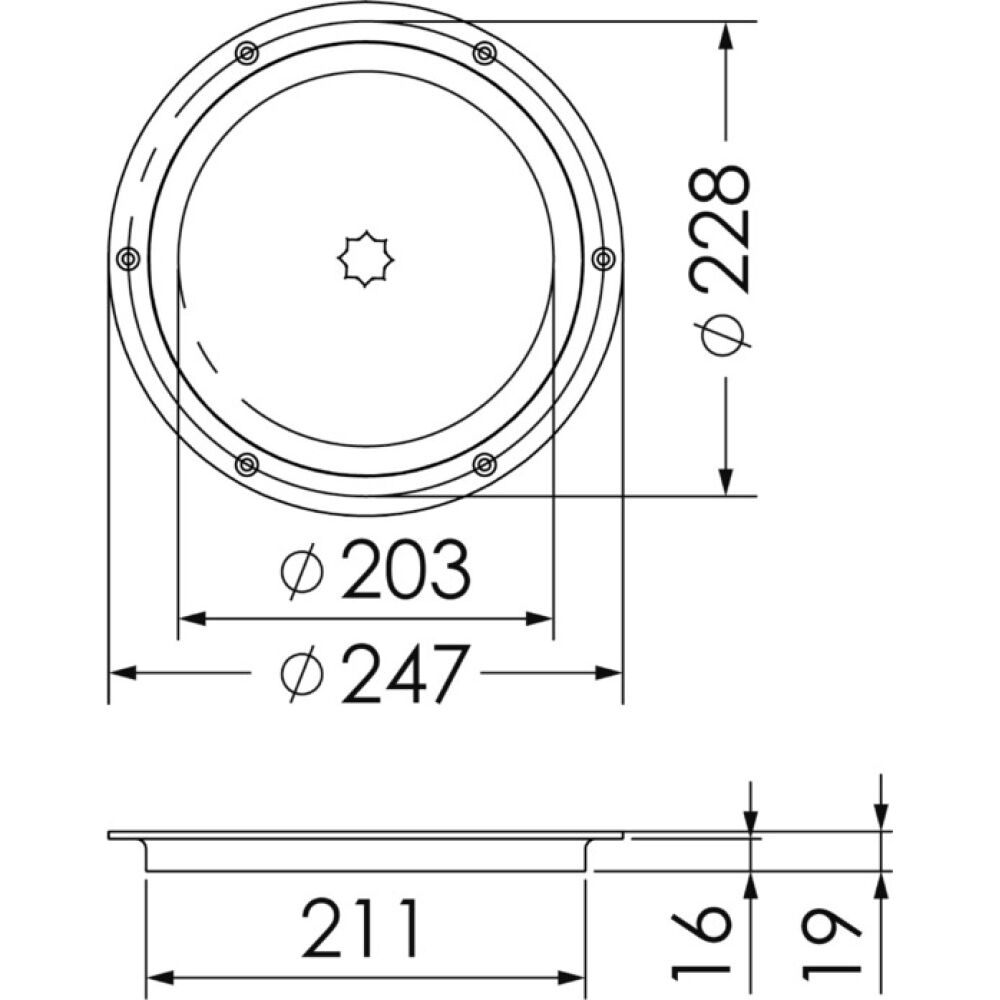 Botola ispezione AISI 316 passaggio 203 mm