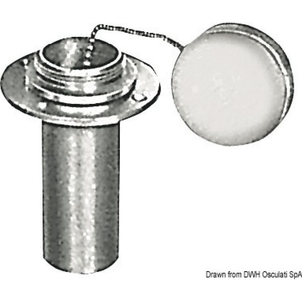 Tappo imbarco carburante in ottone cromato