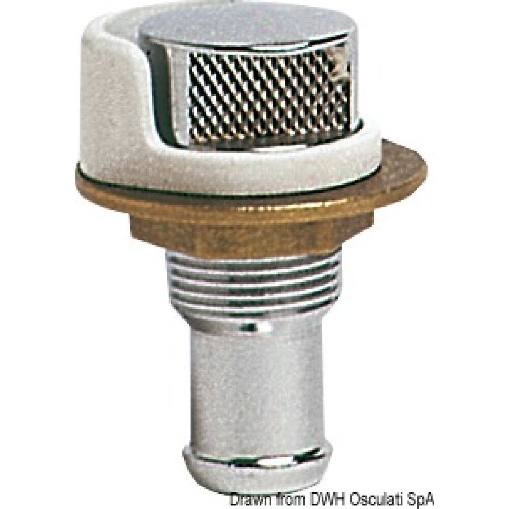 Anti-spray fuel vent chromed brass
