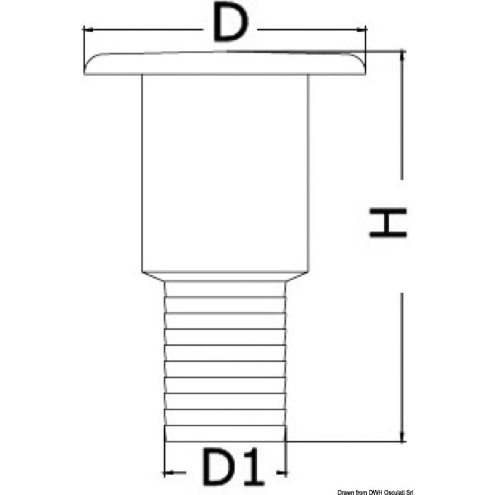Tappo dritta Waste 38 - Lungo