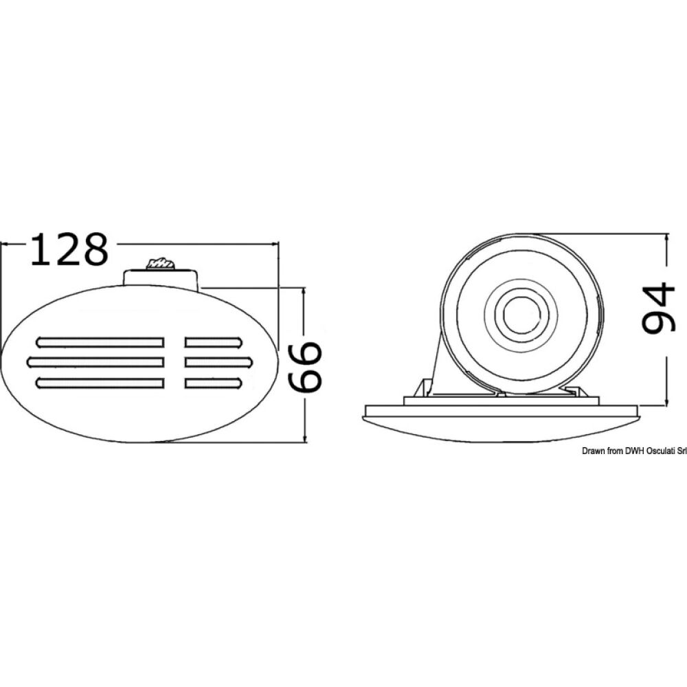 Built-in ABS horn w/white front panel