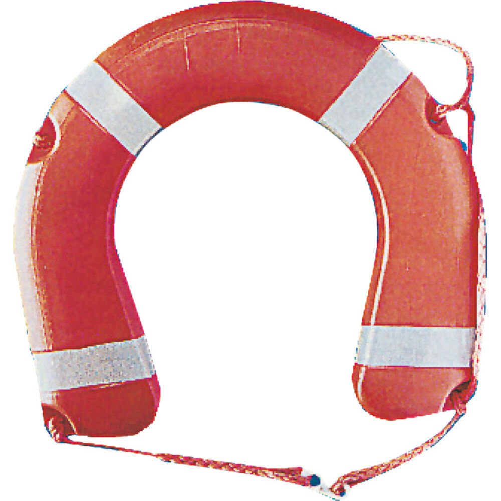 Polyethylene horseshoe lifebuoy w. polyur. foam