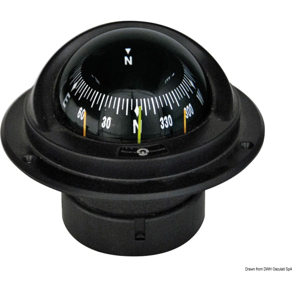 IDRA built-in compact compass w/black front rose
