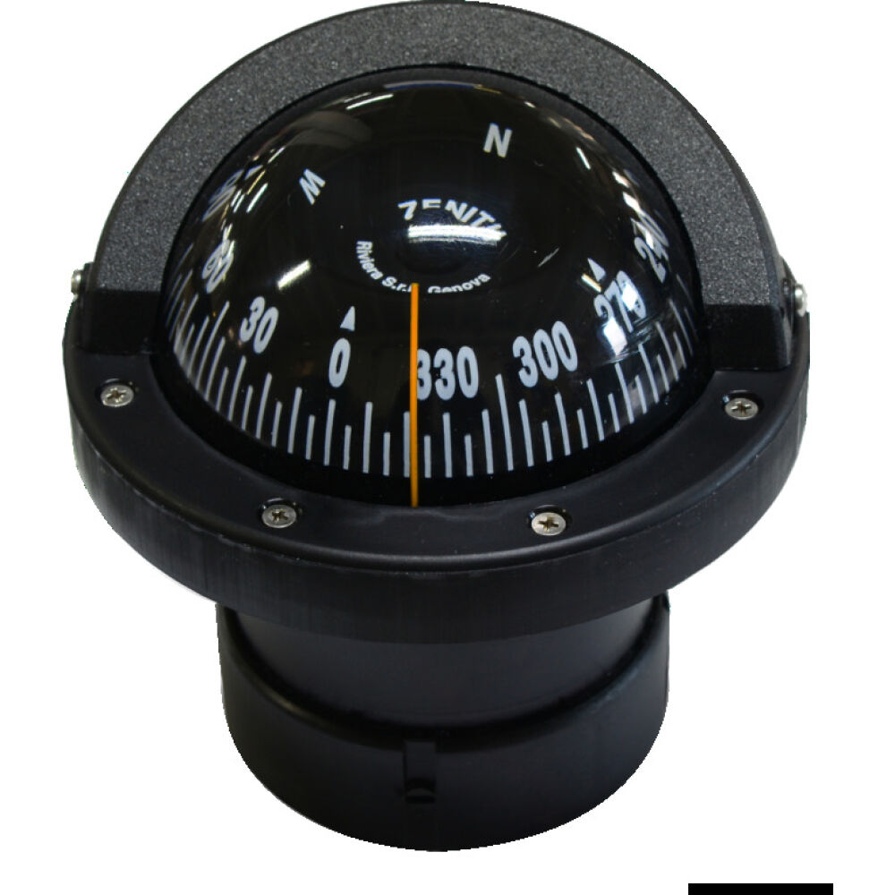 RIVIERA Zenith SLIM 3" black compass, black flat rose