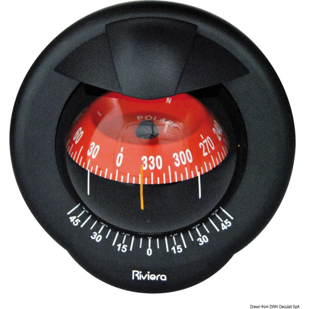 Bussola Riviera Pegasus 4" nera/rossa
