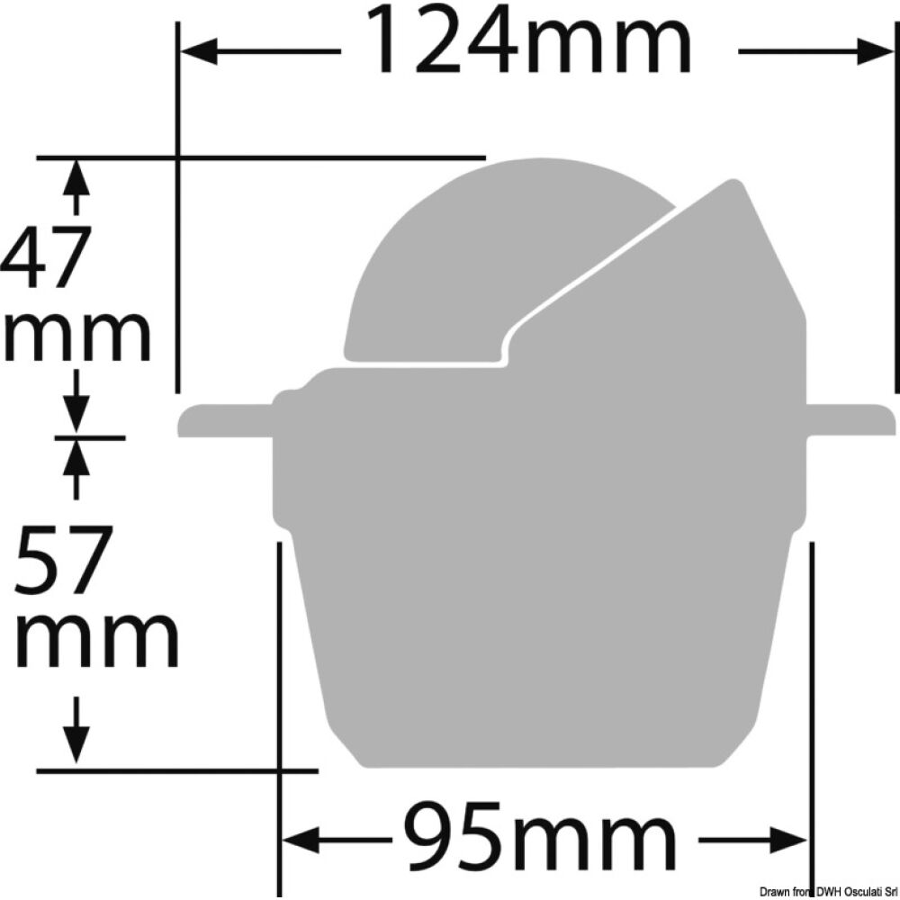Bussola Ritchie Explorer 2"3/4 incasso nera/nera