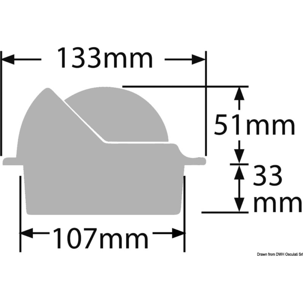 Bussola Ritchie Wheelmark 3" incasso nera/nera