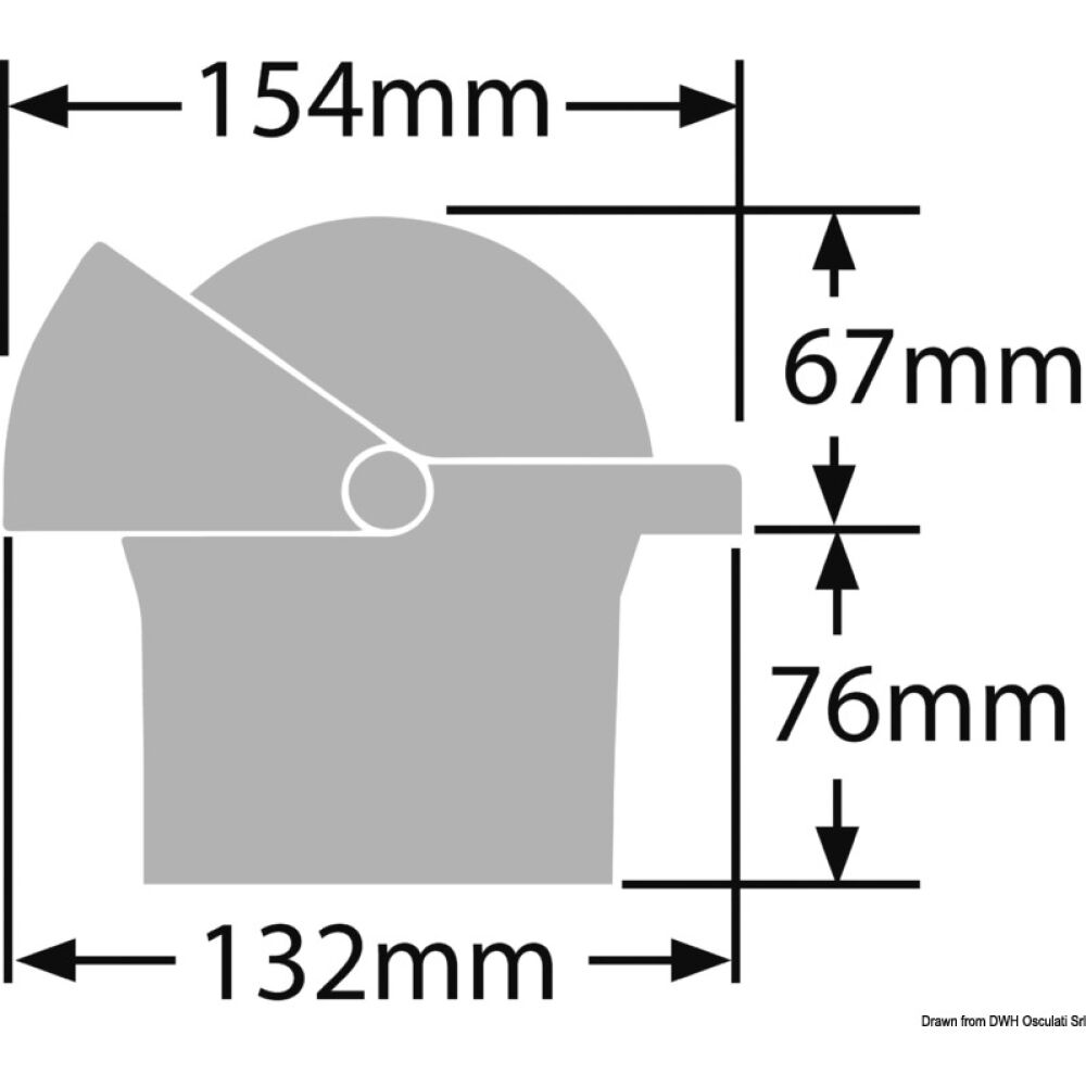 Bussola Ritchie Supersport 4"1/2 nera/blu
