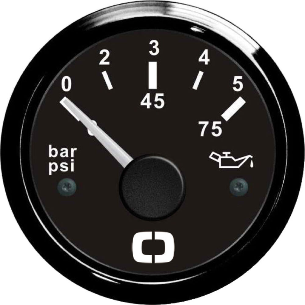 Indicatore pressione olio 0/5 bar nero/nera