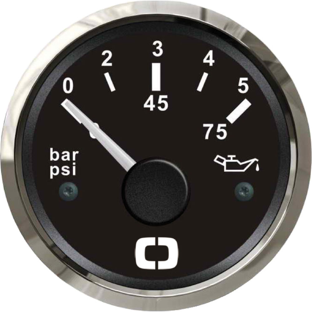 Indicatore pressione olio 0/5 bar nero/lucida