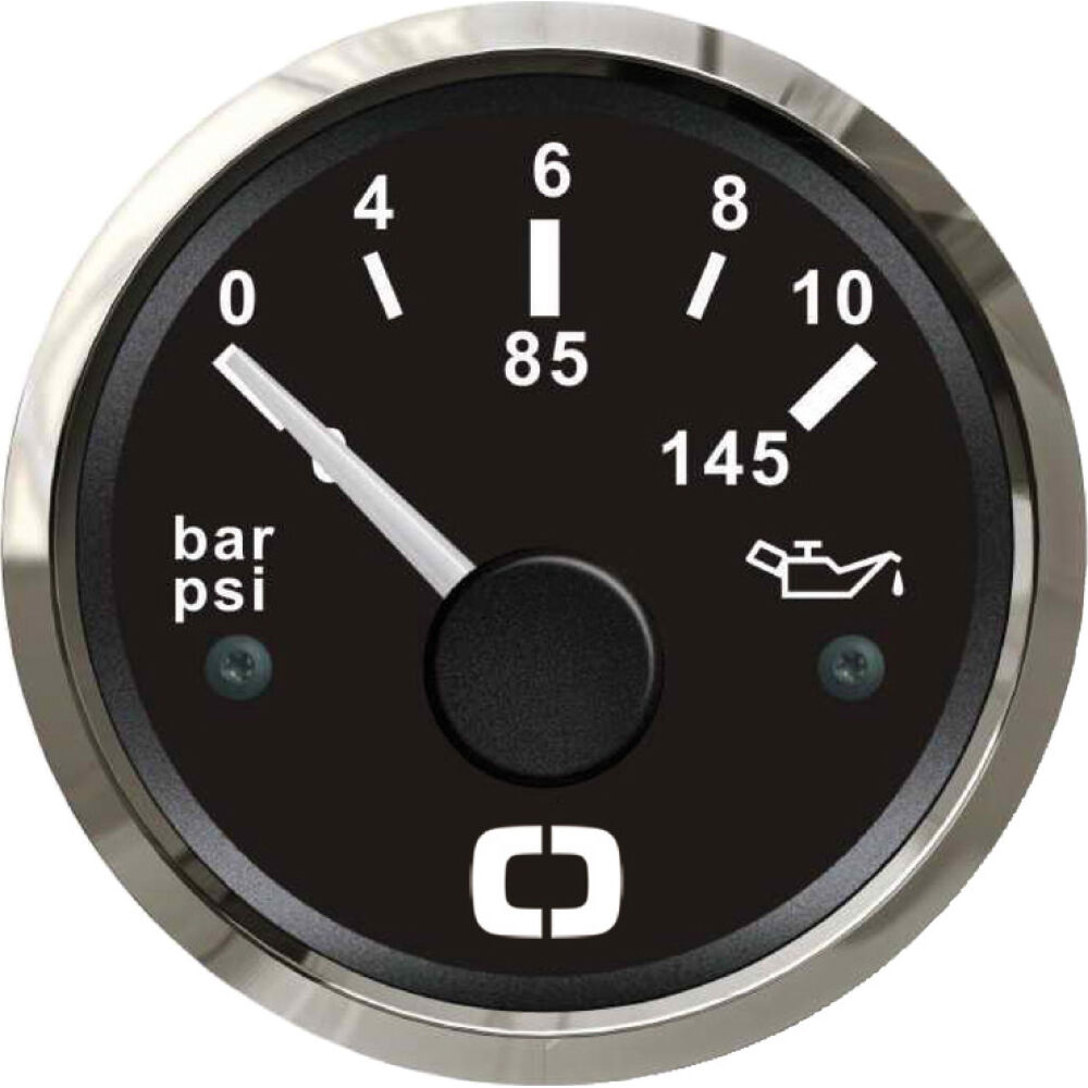 Indicatore pressione olio 0/10 bar nero/lucida