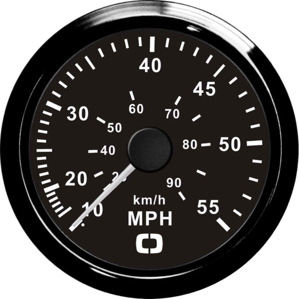 Spidometro Pitot 0-55 MPH nero/nera