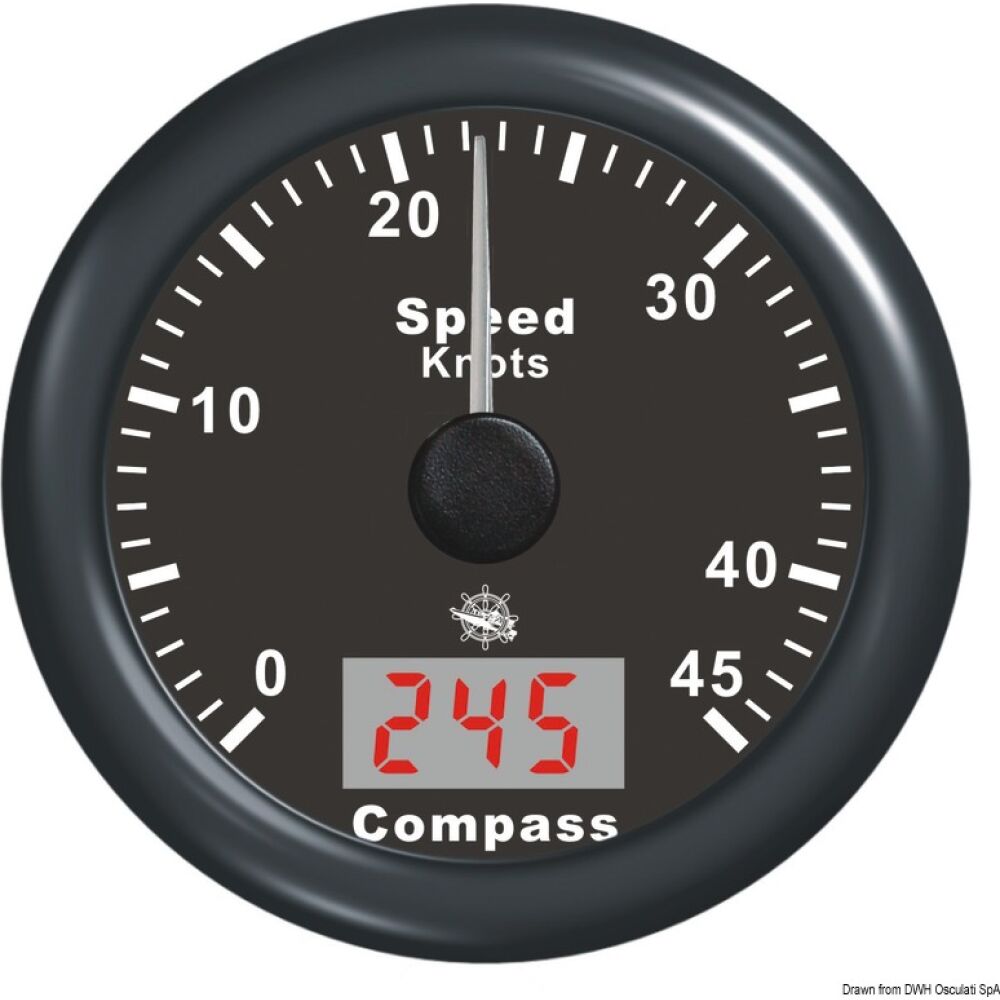 Log con bussola GPS nero/nera