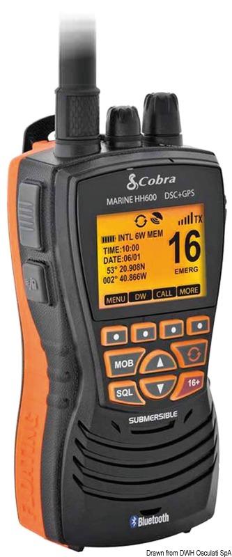 Cobra Marine MR HH600 GPS BT EU VHF black