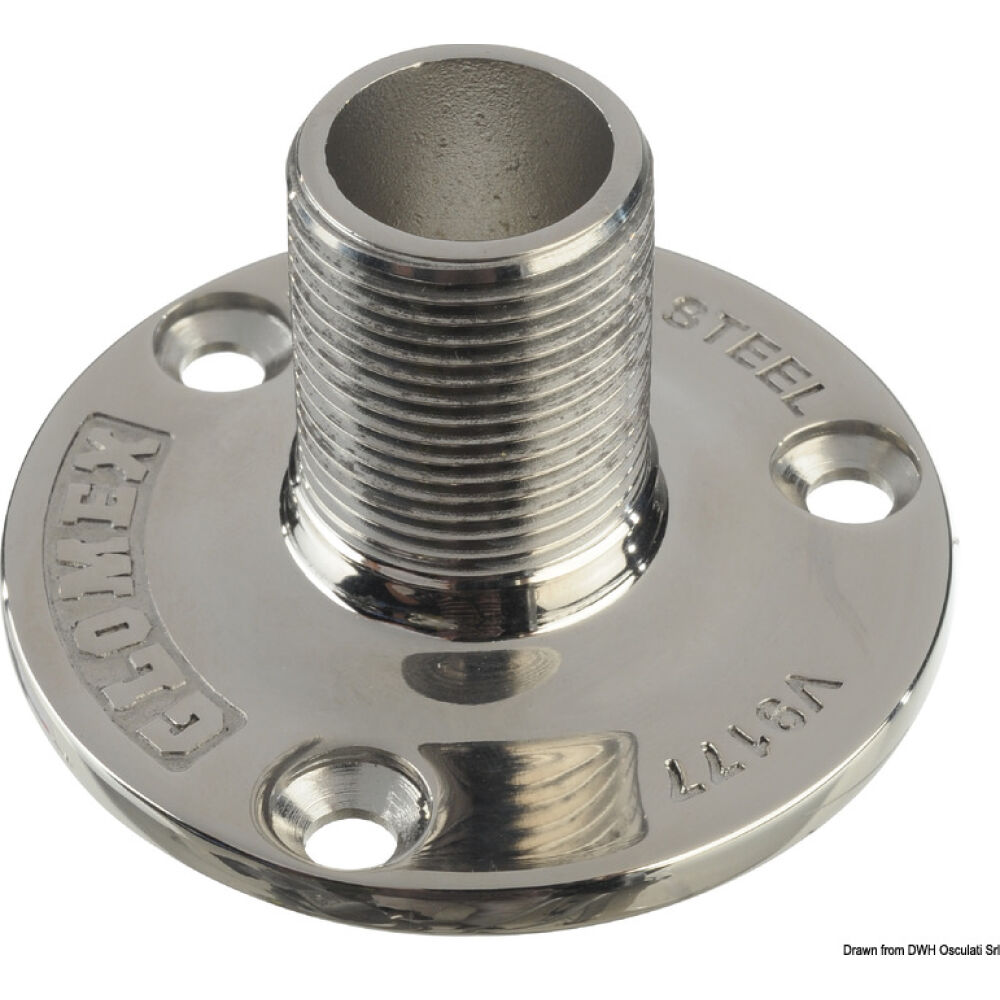 Base tonda inox Glomex 98 mm