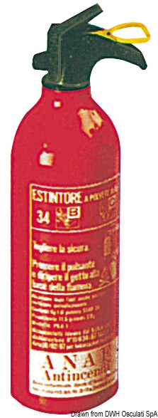 Estintore 1 Kg 5A 34 B C senza manometro