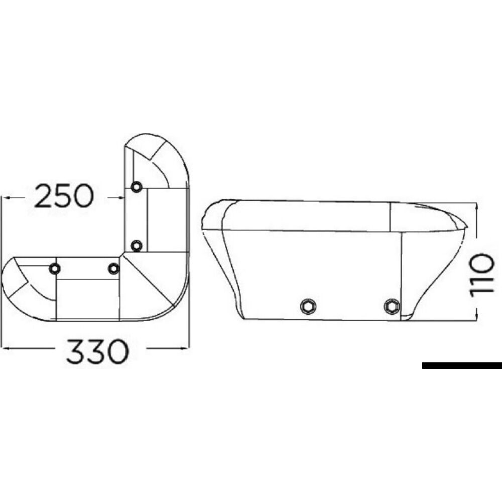 Protezione per pontile 330 mm blu