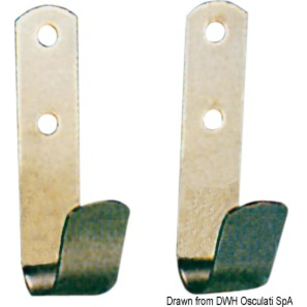 Pair of holding hooks polished SS 22-32 mm