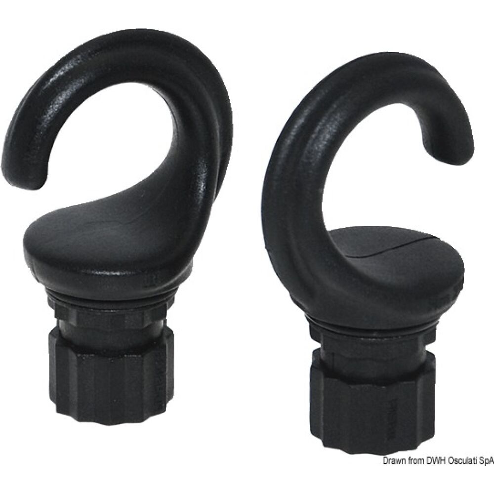 Coppia anelli aperti tipo moschettone 75x46 mm