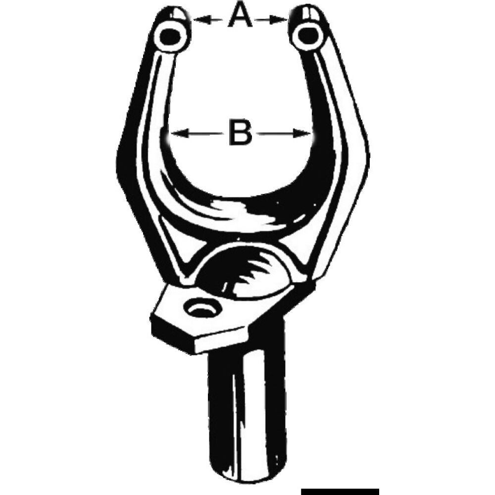 Nylon rowlock black 32x46 mm