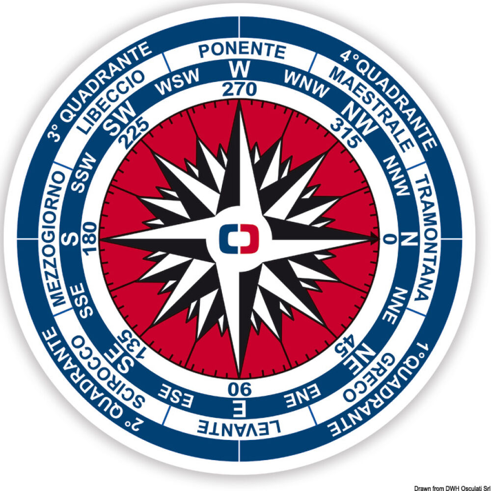 Adesivo rosa dei venti